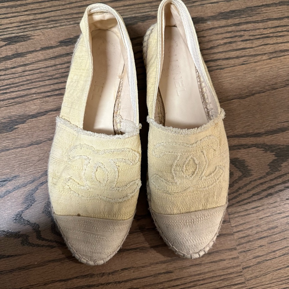 Chanel Yellow Espadrilles - Authentic